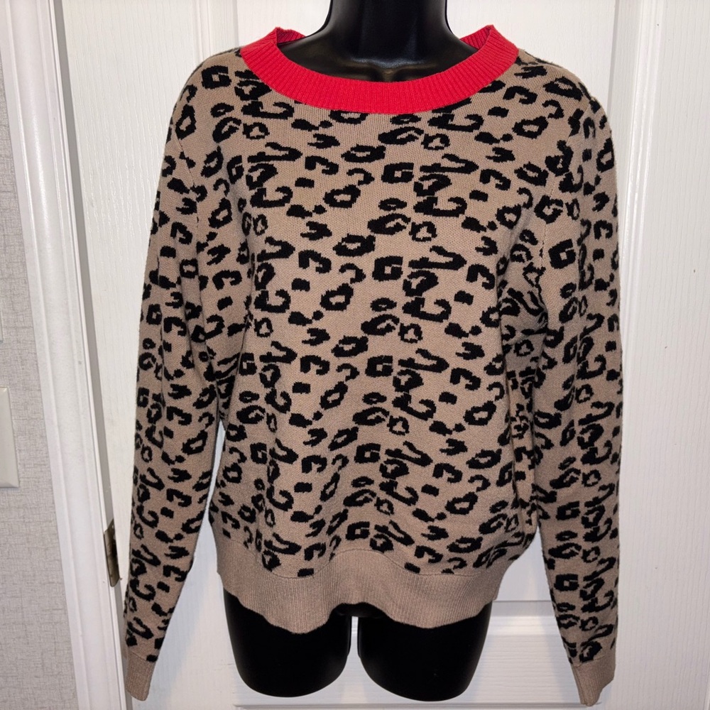 Leo & Nicole Leopard Print Sweater